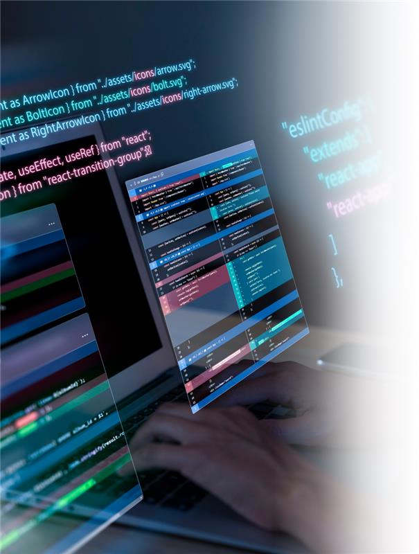 Illustration of code on a screen